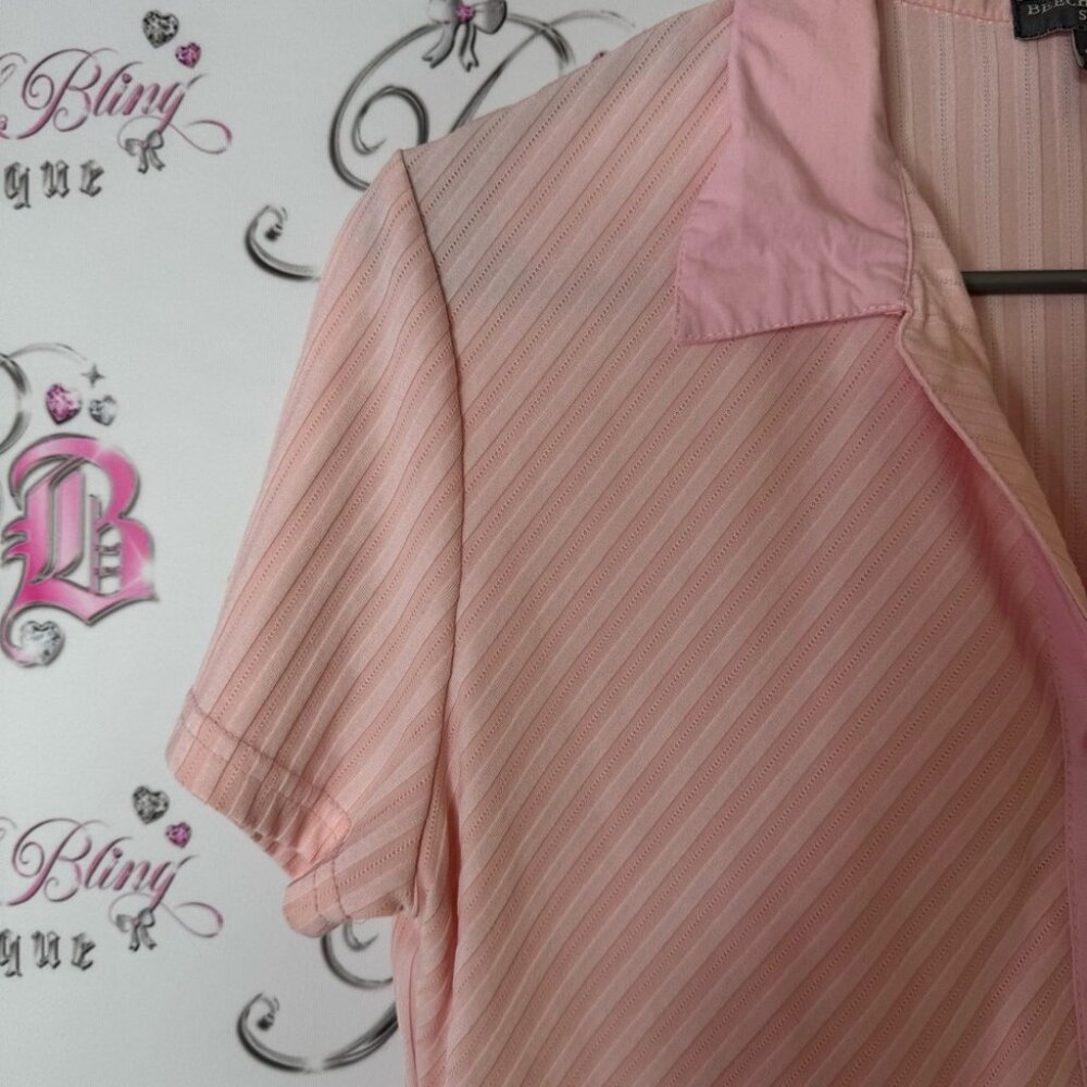 Beechers Brook Tshirt Collared Button Down Button… - image 3